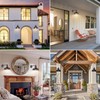 Bosceos 2-Pack Brown Wall Sconces, Farmhouse Exterior Barn Light Fixtures,