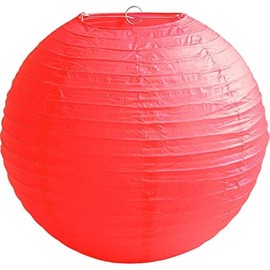 A Liittle Tree -Round Paper Lanterns Wedding Birthday Party Decorations (8 Inches /20 cm, Red)