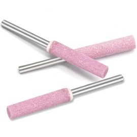 Jiozermi 12 Pcs 3/16 Inch Chainsaw Sharpening Stones Diamond Chainsaw Sharpener Chainsaw Grinding Stone File Pink Chainsaw Accessories for Electric Diamond Sharpening Wheel, 4.8mm
