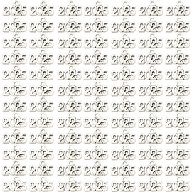 Xeahung 100 Pcs Alloy Year Charms 2025 Graduation Pendant 2025 Graduation Charms for Bracelets Graduation Tassel Earrings Keychain Jewelry Making Accessory DIY Crafting Wedding Decor (Silver)