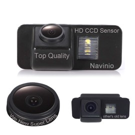 Navinio HD Auto Rückfahrkamera Einparkkamera Kamera Einparkhilfe Farbkamera Rückfahrsystem Wasserdicht für Ford Mondeo MK4 Fiesta S-Max Kuga Everest Focus 2 Hatchback Facelift C307 170 Grad