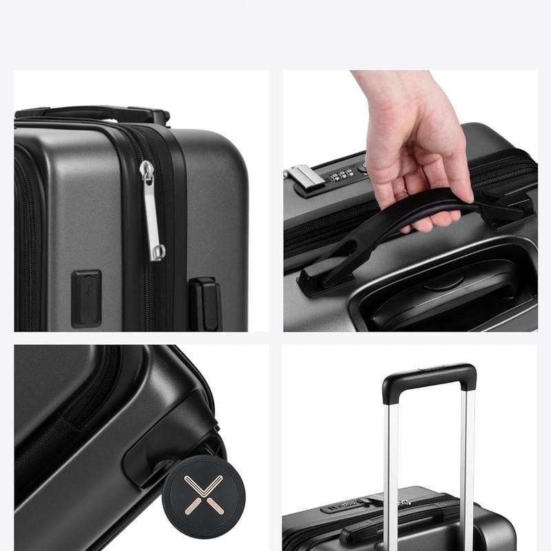 Luggex Carry on Expandable Luggage with charging ports and laptop
