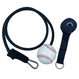 LHMYTREE Baseball and Softball Resistance Training Bands,Pitching Training Aids, Baseball Connectors with Door Anchor are Baseball Training Accessories Improve Pitching,Arm Strength.-Black