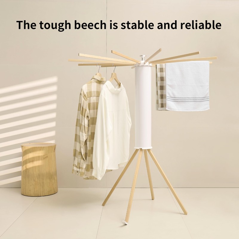 JOOM Four Legs Clothes Drying Rack, Garment Rack Portable and