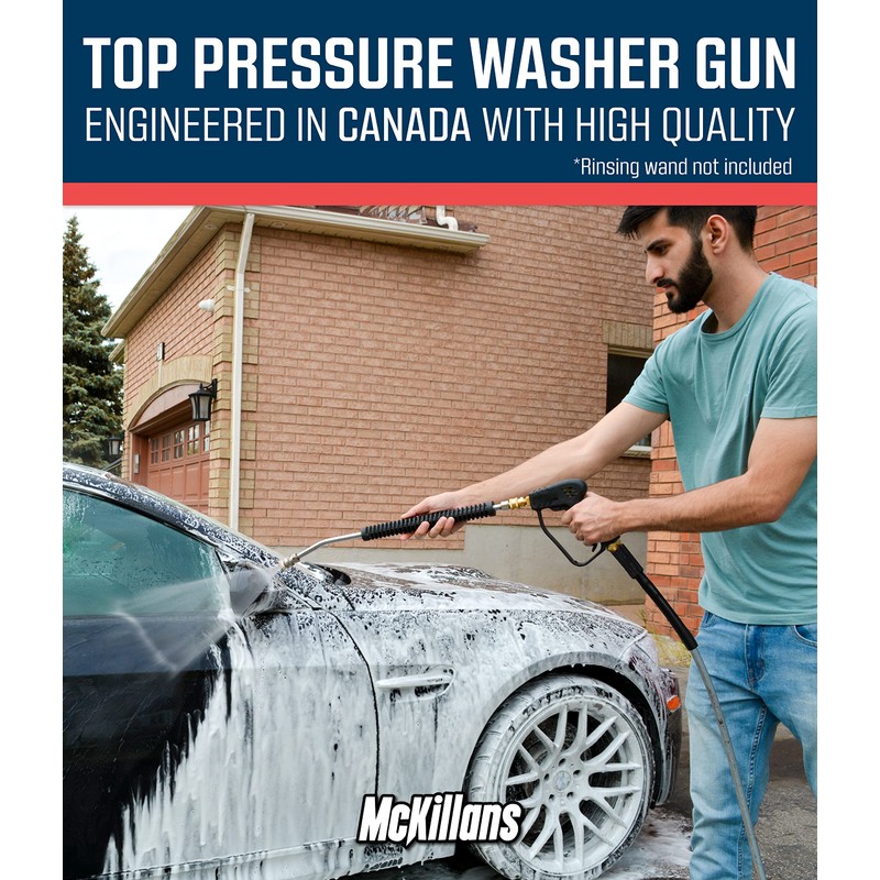 McKillans® Short Pressure Washer Gun with Replacement M22 Inlet -