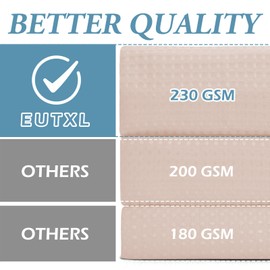 EUTXL Blush Pink No Hook Shower Curtain with Snap in Liner,230GSM Waffle Weave Shower Curtains for Bathroom,71W x 74H