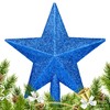 SULOLI Christmas Tree Star Blue,Blue Christmas Tree Topper Blue Star