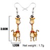 NEWEI Giraffe Gifts Cute Acrylic Giraffe Earrings for Women Girls