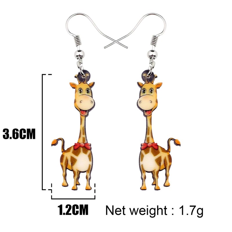 NEWEI Giraffe Gifts Cute Acrylic Giraffe Earrings for Women Girls