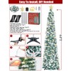 HMASYO 6 FT Pop Up Tinsel Christmas Tree with 100
