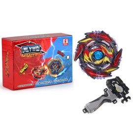 mlywd Spinning Tops Set With Launcher, 4D Metal Fusion Bey Burst Blade Set, Spinning Top Toy Gift for Children, Teenagers and Adults, B-170-01