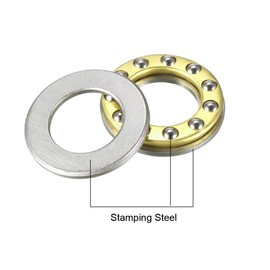 sourcing map F12-21M Thrust Ball Bearings 12mm x 21mm x 5mm Chrome Steel Single Direction 4pcs