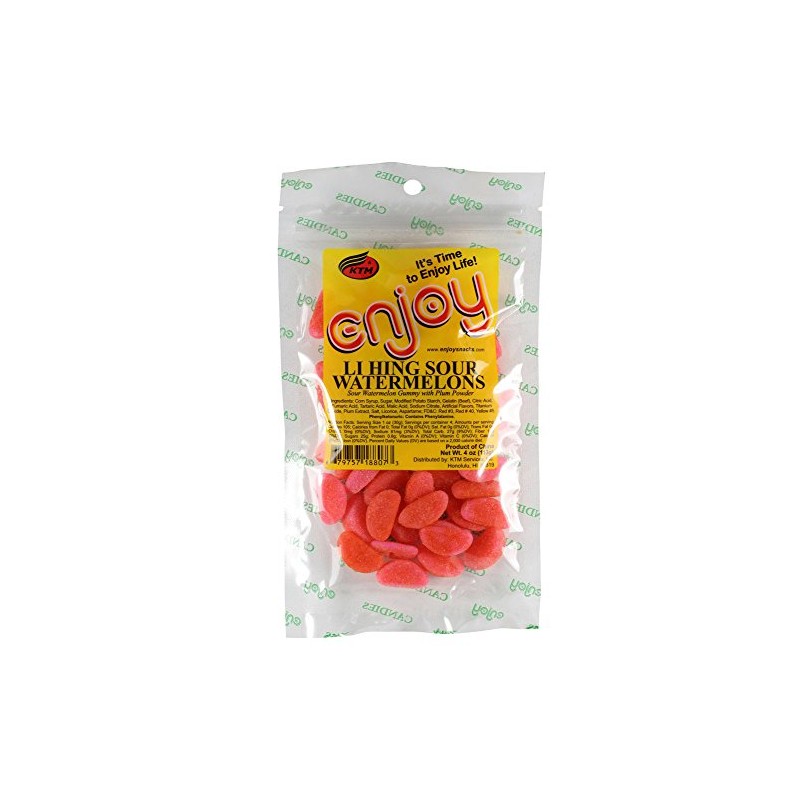 Enjoy Li Hing Mui Sour Watermelon, 4 Ounce