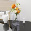 Hespama 6 Packs Plastic Square Flower Vases, Clear Acrylic Flower