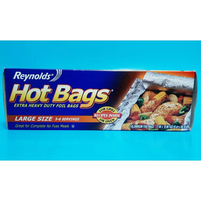 Reynolds Hot Bags Aluminum Foil Bags Large Size Extra Heavy