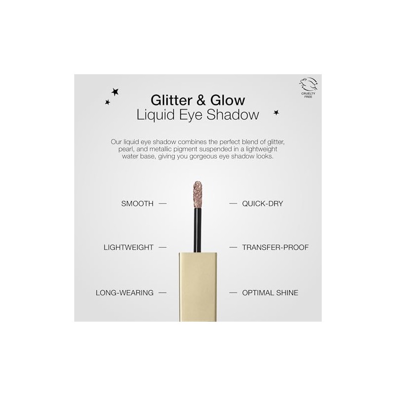 stila Magnificent Metals Glitter & Glow Liquid Eye Shadow, Rose