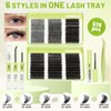 Lash Clusters Kit 570pcs 6 styles 30D-100D D Curl Individual