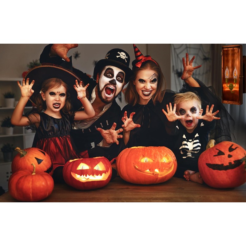 The Dreidel Company Flicker Flame Shaped Light Bulbs, E12 Replacement