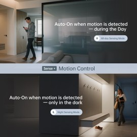 Lafaer Motion Sensor for Cabinet Lights, Dimmable, Adjustable Color Temperature, Magnetic Mount, for Kitchens Closets Hallways Bathrooms Stairway (Motion Control)