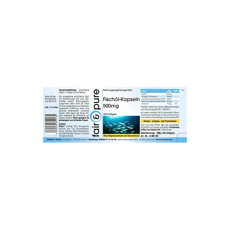Fair & Pure® - Fish Oil Capsules 500 mg -