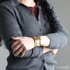 Stainless Steel Wide Bangle Wave Simple Bangle Thick Bone Cuff