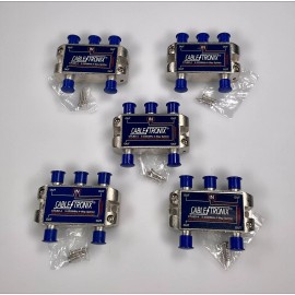 Cabletronix 4-Way Ctlbd-4 Splitter 5-2300 Mhz One Port Power Passing - 5 Pack