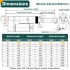 JQDML 22 Inch Stroke Linear Actuator 12V Heavy Duty 440lbs/2000N