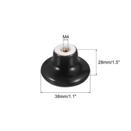 sourcing map Ceramic Drawer Knobs 15pcs, Vintage Dressers Mushroom Shape Pulls 1.1"x1.5" for Dresser Door Handles Cupboard Wardrobe Drawer(Black)