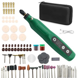 Juego de Herramientas Rotativas 3.7V, Herramienta Giratoria Inalmbrica Carga USB con 150 Accesorios 5 Velocidades, Mini Taladro Elctrico Lijar Pulir  