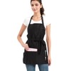 Waterproof Apron for Women with 3 Pockets, Short Cooking Aprons