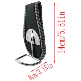 LQ Industrial 14x8cm Hammer Belt Buckle Heavy Duty Metal Ring Hammer Clamp Tool Belt Clip for Hanging Hammers Axes Mallets Hand Tool