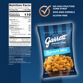 Garrett Popcorn Garrett Mix,​ Cheese and Caramel Gourmet Popcorn, Gluten Free, Sweet and Salty Snack Bags, Popped Popcorn Bags - 1.9 Ounce (Pack of 12)