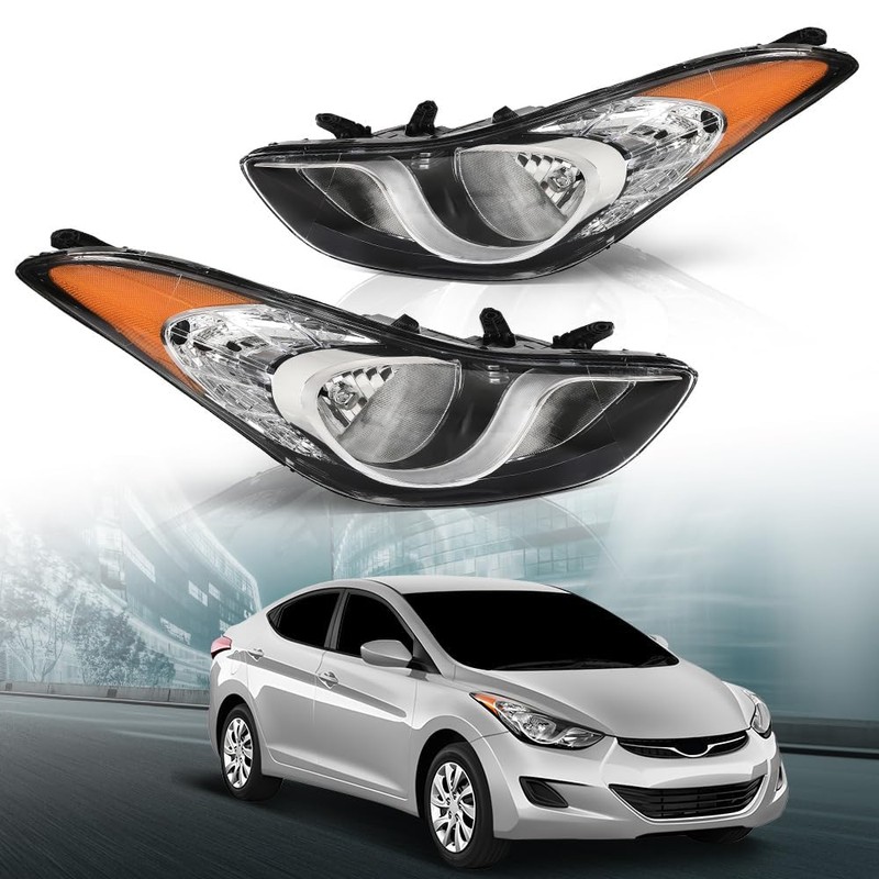 LQI Headlight Assembly Left and Right Side Halogen Compatible with