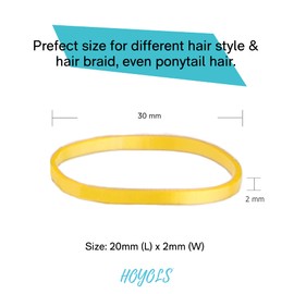 HOYOLS Mixed Color Elastic Hair Bands, 2500 Small Rubber Bands Braids for Girls Kids Women Non-Slip Tiny Soft Hair Ties Accessories Value Pack TPR