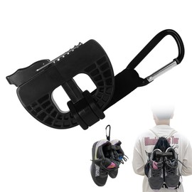 CYBRIDGE Shoe Clip, Shoe Carrying Clip, Carabiner Included, Easy to Fix, Backpack, For Outings, Outdoors, Sports Enthusiasts, Basketball, Baseball, Gear, Accessories, Black