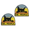 2 PCS Ew People Funny Patch Tactical Embroidered Emblem Hook