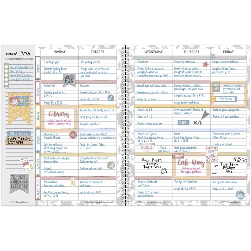 Teacher Created Resources Classroom Cottage Teacher Planner (TCR7195)