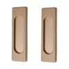 MOROBOR Self-Stick Rectangular Sliding Door Pulls, 2pcs Aluminum Alloy Flush