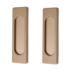 MOROBOR Self-Stick Rectangular Sliding Door Pulls, 2pcs Aluminum Alloy Flush Pull Punch-Free Handle for Sliding Barn Door Windows(Cashmere Grey, 100mm)