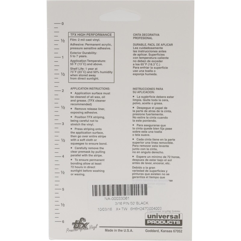 Universal TFX 00033061 - Auto Customizing Dual Pinstripe - 3/16"