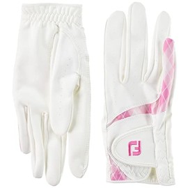 FootJoy Golf Gloves, 22 Ladies, E-Comfort, multicolor (white / pink)