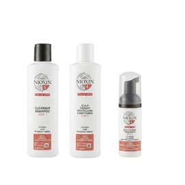 Nioxin Kit #4 de Crecimiento de Cabello, para Caída Excesiva y Cabello Teñido (3 Piezas: Shampoo 150ml + Acondicionador 150ml + Tratamiento 50ml)