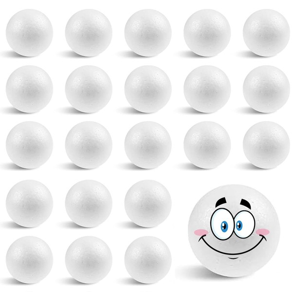 White Foam Ball, 24 Pack - 3 Inch Diameter -