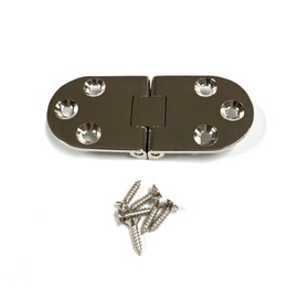 Folding Table Hinge, Free Swinging, Chrome Plated - 2 Pack