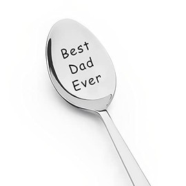 Dad Spoon Gifts for Daddy Father Best Dad Ever Spoons for Dad Daddy Father's Day Gift for Men Father Birthday Christmas Gifts for Dad from Daughter Son Dad's Coffee Spoon Gift