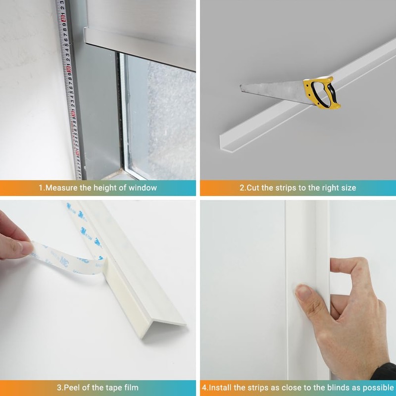 Blindify Light Blockers Blackout Side Tracks, PVC Blackout Side Strips