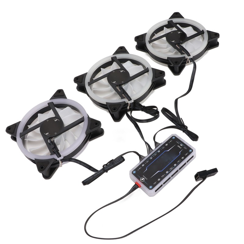 CPU Fan 11 Blades RGB Colorful Enhanced Frame Design Shockproof