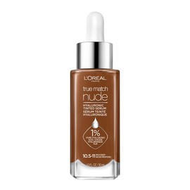 L'Oreal Paris True Match Nude Hyaluronic Tinted Serum Foundation with 1% Hyaluronic acid, Rich Deep, 1 fl. oz.