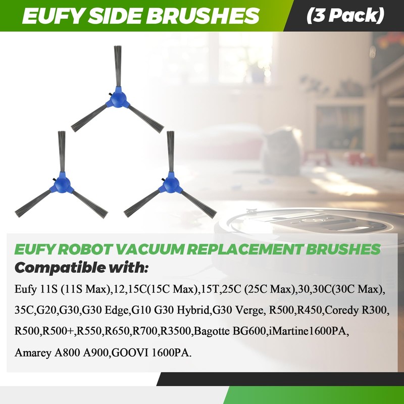 Techecook Side Brush Replacement for Eufy RoboVac side brushes 11S