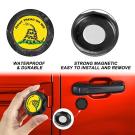 Superkred Magnetic Keyhole Covers for Jeep Wrangler Jeep Gladiator: 2025 Upgraded SUV Door Security Keyhole Cover Accessories(Magnetic & Yellow)